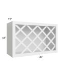 Royal White Shaker 30x18 Wine Rack Cabinet