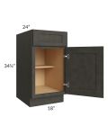 Charcoal Grey Shaker 18" Base Cabinet