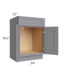 Grey Shaker 24" Vanity Base Cabinet