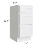 Gramercy White ADA 15" Vanity Drawer Base Cabinet