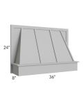 Dove Grey Shaker 36" Wood Range Hood