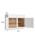 Union White 42" Base Cabinet 