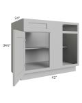 Dove Grey Shaker 45"-48" Blind Base Corner Cabinet