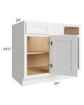 Gramercy White 42" - 47-1/4" Blind Base Cabinet