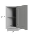 Dove Grey Shaker 12" Base Transitional Cabinet