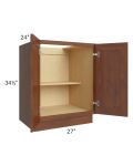 Cambridge Saddle Glaze 27" Full Height Door Base Cabinet