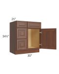 Cambridge Saddle Glaze 30" Vanity Base Cabinet