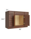 Cambridge Saddle Glaze 48" Vanity Base Cabinet