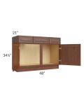 Cambridge Saddle Glaze 48" Vanity Base Cabinet