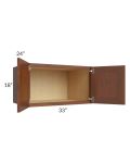 Cambridge Saddle Glaze 33x18x24 Wall Cabinet