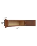 Cambridge Saddle Glaze 36x12x24 Wall Cabinet