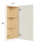 Cambridge Antique White Glaze 12x36 Angle Wall Cabinet
