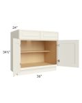 Cambridge Antique White Glaze 36" Base Cabinet
