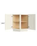 Cambridge Antique White Glaze 24" Base End Cabinet