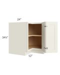 Cambridge Antique White Glaze 36" Corner Base Cabinet