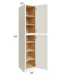 Cambridge Antique White Glaze 18x96x24 Wall Pantry Cabinet