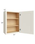 Cambridge Antique White Glaze 21x30 Wall Cabinet
