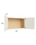 Cambridge Antique White Glaze 30x18 Wall Cabinet