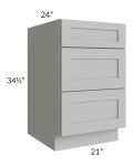 Dove Grey Shaker 21" Drawer Base Cabinet