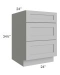 Dove Grey Shaker 24" Drawer Base Cabinet