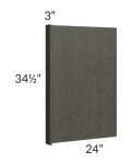 Charlotte Dark Grey Appliance End Panel with a 3" Return
