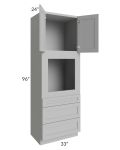 Dove Grey Shaker 33x96 Oven Cabinet