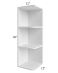 Gramercy White 12x36 Open End Wall Cabinet
