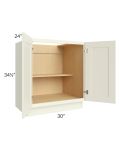 Linen Shaker 30" Full Height Door Base Cabinet