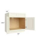 Linen Shaker 33" Sink Base Cabinet 