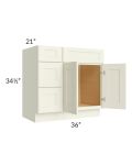 Linen Shaker 36" Vanity Base Cabinet