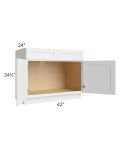 Belfast White 42" Sink Base Cabinet