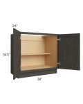Charcoal Grey Shaker 36" Full Height Door Base Cabinet