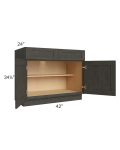 Charcoal Grey Shaker 42" Base Cabinet