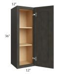 Charcoal Grey Shaker 12x36 Wall Cabinet