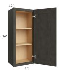 Charcoal Grey Shaker 15x36 Wall Cabinet
