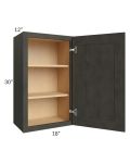 Charcoal Grey Shaker 18x30 Wall Cabinet