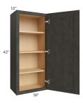 Charcoal Grey Shaker 18x42 Wall Cabinet