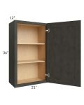 Charcoal Grey Shaker 21x36 Wall Cabinet