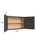 Charcoal Grey Shaker 36x24 Wall Cabinet