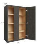 Charcoal Grey Shaker 27x42 Wall Blind Cabinet
