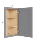 Grey Shaker 12x30 Angle Wall Cabinet