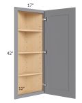 Grey Shaker 12x42 Angle Wall Cabinet