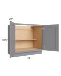 Graphite Grey Shaker 36" Full Height Door Base Cabinet