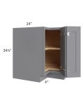 Grey Shaker 33" Lazy Susan Base Cabinet