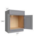 Grey Shaker 27" Vanity Base Cabinet