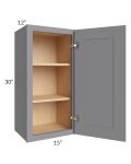 Grey Shaker 15x30 Wall Cabinet