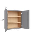 Grey Shaker 27x30 Wall Cabinet