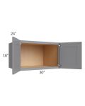 Grey Shaker 30x18x24 Wall Cabinet