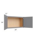 Grey Shaker 30x18 Wall Cabinet 