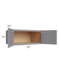 Grey Shaker 33x15x24 Wall Cabinet